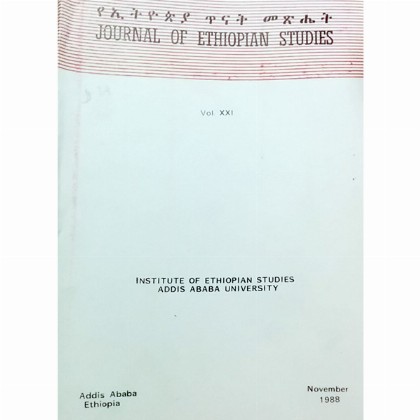 Journal of Ethiopian Studies Vol.XXI (November 1988)