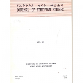 Journal of Ethiopian Studies Vol.XV (August 1982)