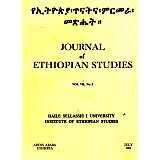 Journal of Ethiopian Studies Vol.VII No.2 (July 1969)