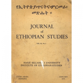 Journal of Ethiopian Studies Vol.XI No.1 (1973)