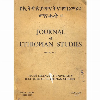 Journal of Ethiopian Studies Vol.XI No.1 (1973)