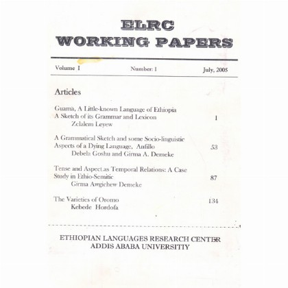 ELRG Working Papers Volume I  Number 1