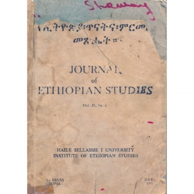 Journal of Ethiopian Studies Vol.IX No.2(June 1971)