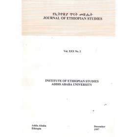 Journal of Ethiopian Studies Vol.XXI No.2 (December 1997)