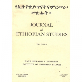 Journal of Ethiopian Studies Vol.IV No.1 (January 1966)