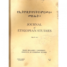 Journal of Ethiopian Studies Vol.VI No.2 (July 1968)