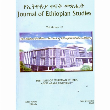 Journal of Ethiopian Studies Vol.XL, Nos 1-2 (June-December 2007)